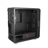 PC case MODECOM AMIRANI ARGB Midi Tower, black, tempered glass, 2x200mm front + 1x120mm rear fans, USB-A 2x, USB-C 1x, supports ATX/ITX, GPU up to 35 cm