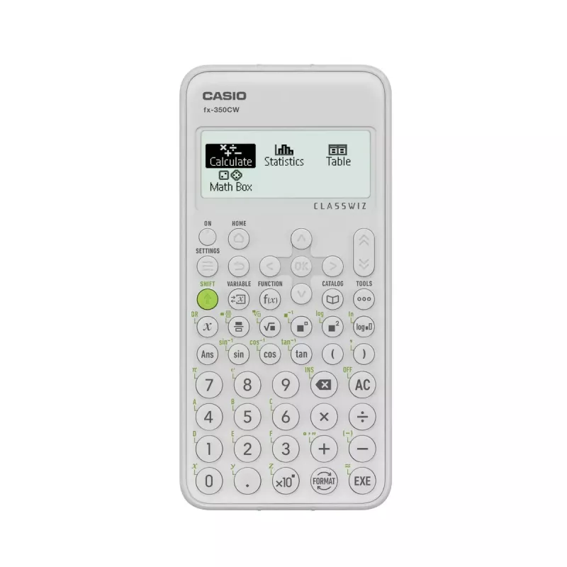 Scientific calculator CASIO ClassWiz FX-350EX Pocket — 16-digit, 2-line display, battery-powered, grey, pocket size
