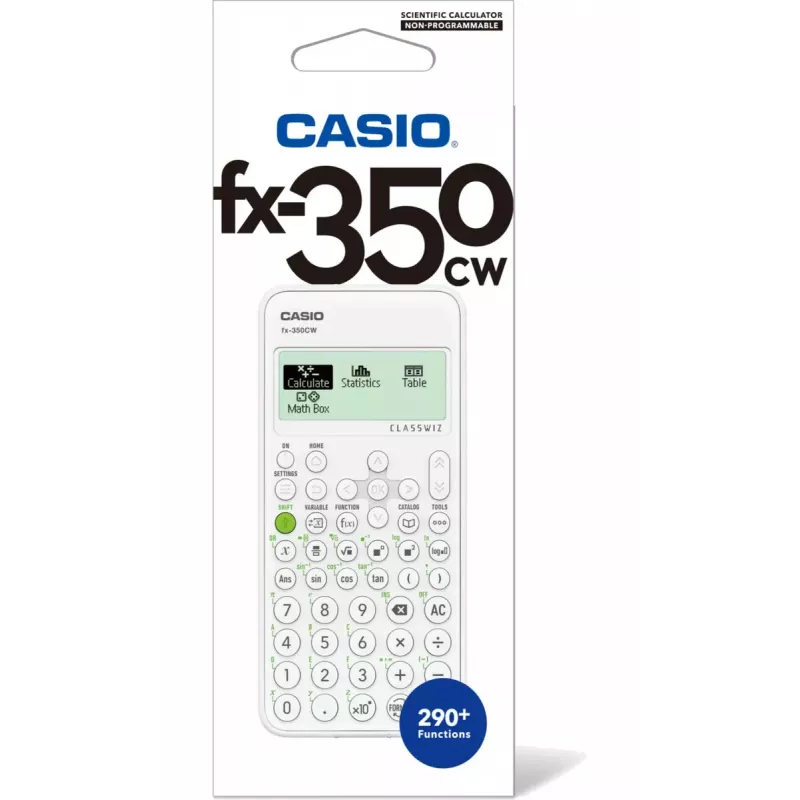 Scientific calculator CASIO ClassWiz FX-350EX Pocket — 16-digit, 2-line display, battery-powered, grey, pocket size