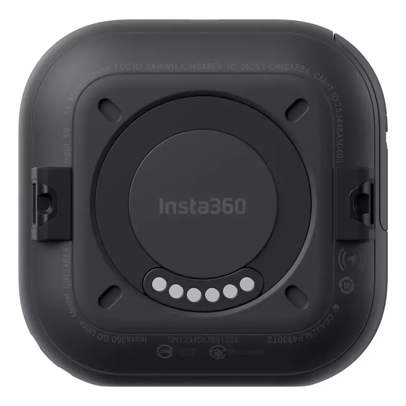Action sports camera Insta360 GO Ultra Standard Black — 4K Ultra HD 3840×2880, 1/1.28 inch sensor, 240 fps, Wi‑Fi, built-in display, MicroSD, 52.9 g