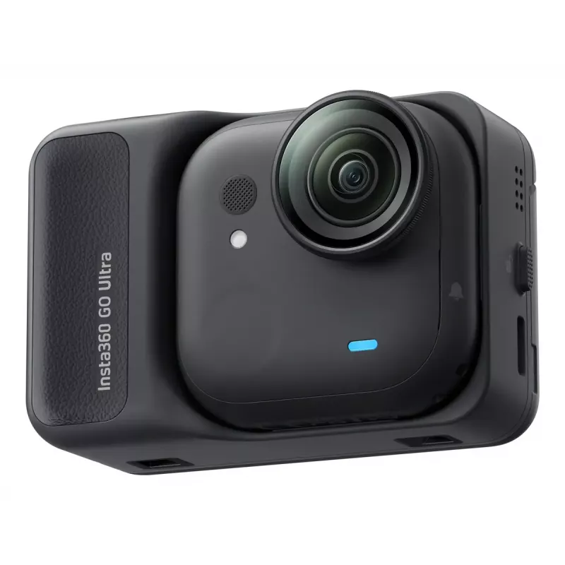 Action sports camera Insta360 GO Ultra Standard Black — 4K Ultra HD 3840×2880, 1/1.28 inch sensor, 240 fps, Wi‑Fi, built-in display, MicroSD, 52.9 g