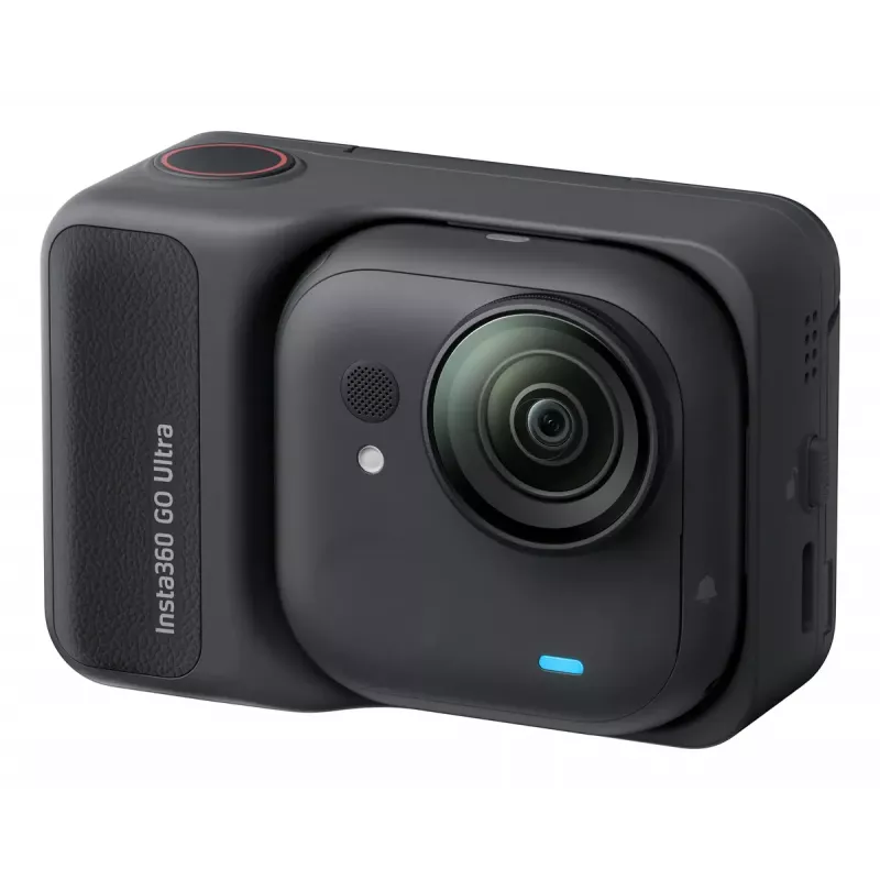 Action sports camera Insta360 GO Ultra Standard Black — 4K Ultra HD 3840×2880, 1/1.28 inch sensor, 240 fps, Wi‑Fi, built-in display, MicroSD, 52.9 g