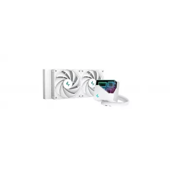 All-in-one liquid cooler DeepCool LT520 WH, white, 240mm radiator, 2x120mm FDB fans, PWM, LGA/AM4/AM5/sTR4 support