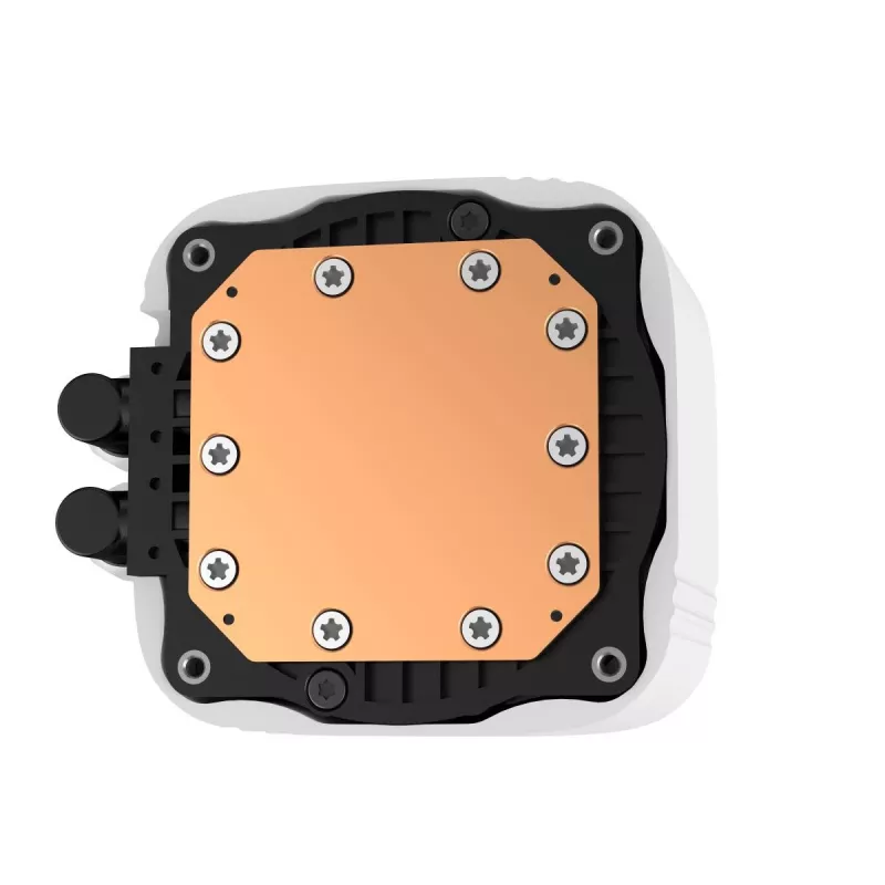 All-in-one liquid cooler DeepCool LS520 SE WH — 240mm radiator, 2x 120mm PWM fans, white, copper base