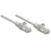 Patch cable INTELLINET Cat5e U/UTP 3 m, Grey, CCA, RJ-45–RJ-45, 350 MHz
