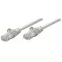 Patch cable INTELLINET Cat5e U/UTP 3 m, Grey, CCA, RJ-45–RJ-45, 350 MHz