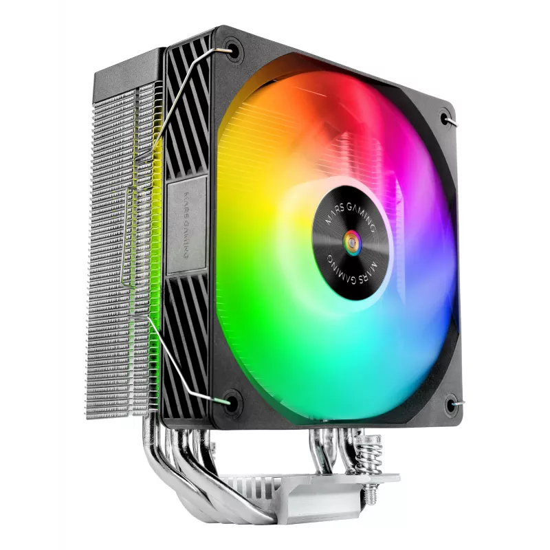 Air cooler TACENS Mars Gaming MCPU-X4ARGB — 120mm ARGB fan, 4 heat pipes, TDP 220 W, PWM, LGA1200 support
