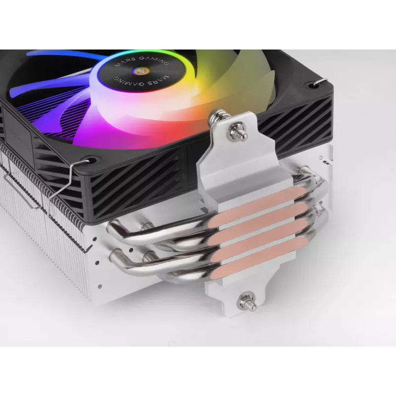 Air cooler TACENS Mars Gaming MCPU-X4ARGB — 120mm ARGB fan, 4 heat pipes, TDP 220 W, PWM, LGA1200 support
