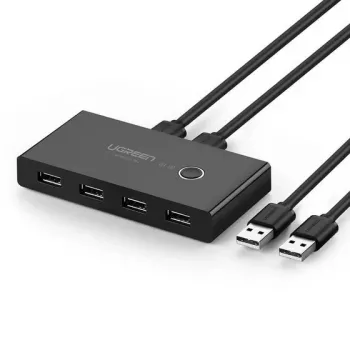 USB hub UGREEN 30767 — 6-port USB 2.0 hub, 1.5 m cable, 5 V/2 A, black