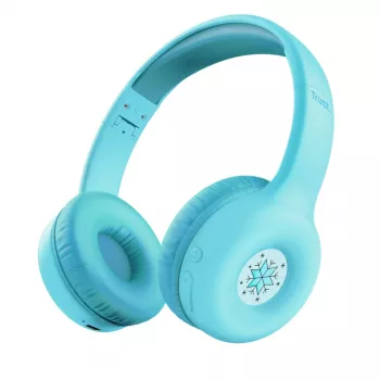 Headset TRUST Nouna binaural Bluetooth/USB-C wired & wireless, foldable, for children, blue, 4 cm drivers