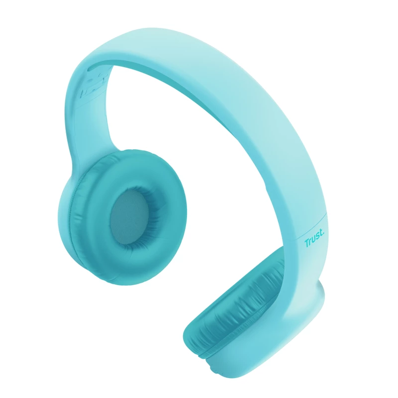 Headset TRUST Nouna binaural Bluetooth/USB-C wired & wireless, foldable, for children, blue, 4 cm drivers
