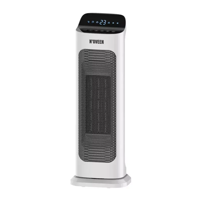 Electric ceramic heater NOVEEN PTC2000 — 2000 W, adjustable thermostat, LED display, timer, remote, white
