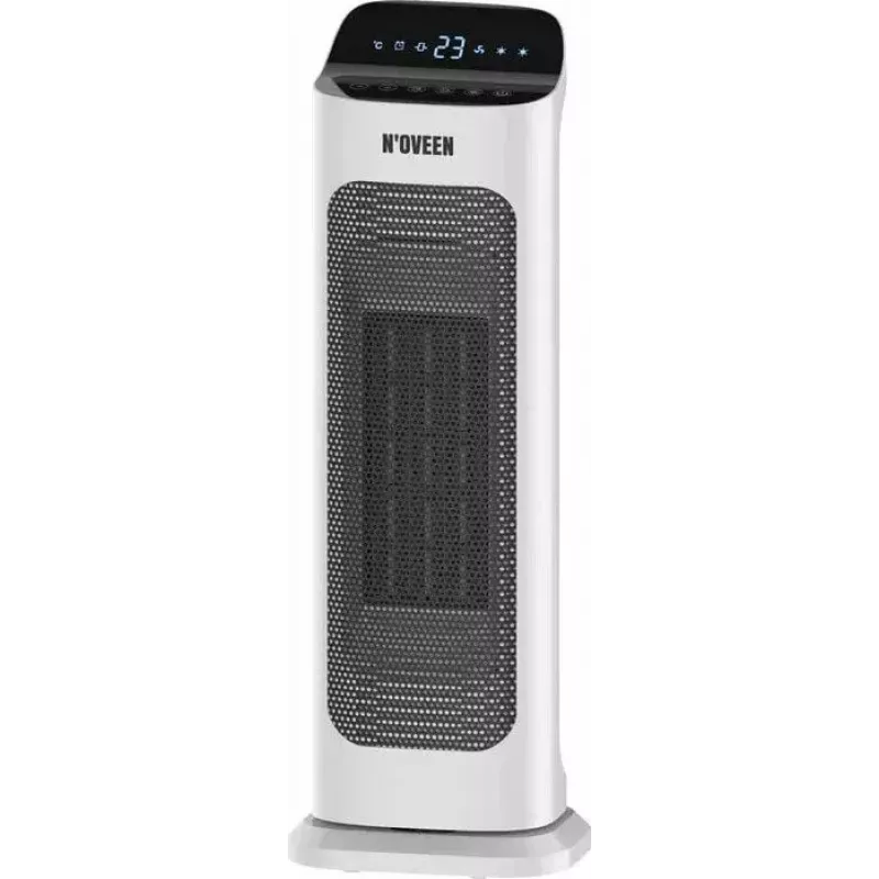 Electric ceramic heater NOVEEN PTC2000 — 2000 W, adjustable thermostat, LED display, timer, remote, white