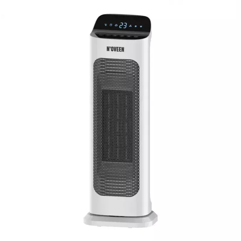 Electric ceramic heater NOVEEN PTC2000 — 2000 W, adjustable thermostat, LED display, timer, remote, white