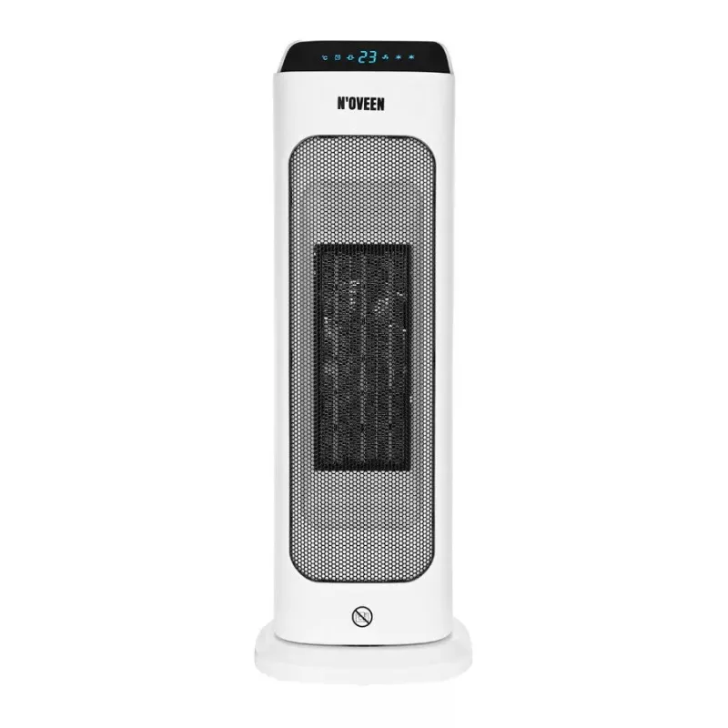 Electric ceramic heater NOVEEN PTC2000 — 2000 W, adjustable thermostat, LED display, timer, remote, white