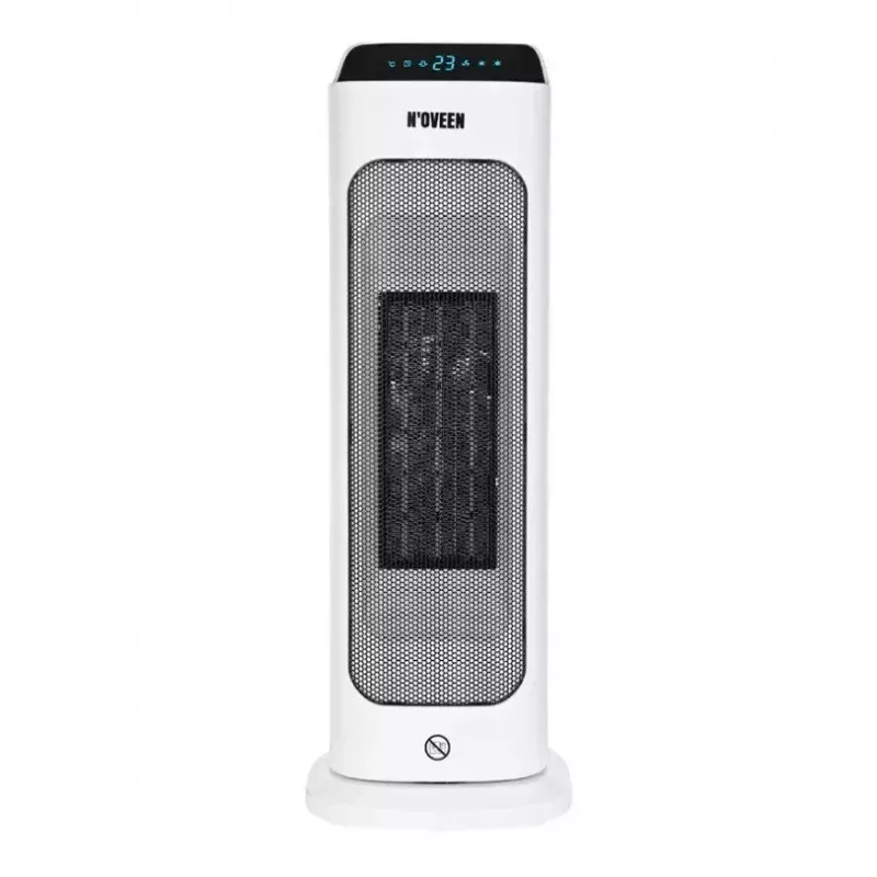 Electric ceramic heater NOVEEN PTC2000 — 2000 W, adjustable thermostat, LED display, timer, remote, white
