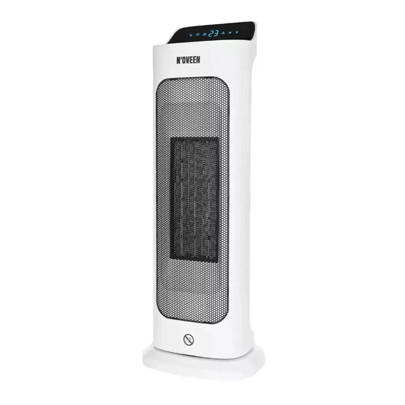 Electric ceramic heater NOVEEN PTC2000 — 2000 W, adjustable thermostat, LED display, timer, remote, white