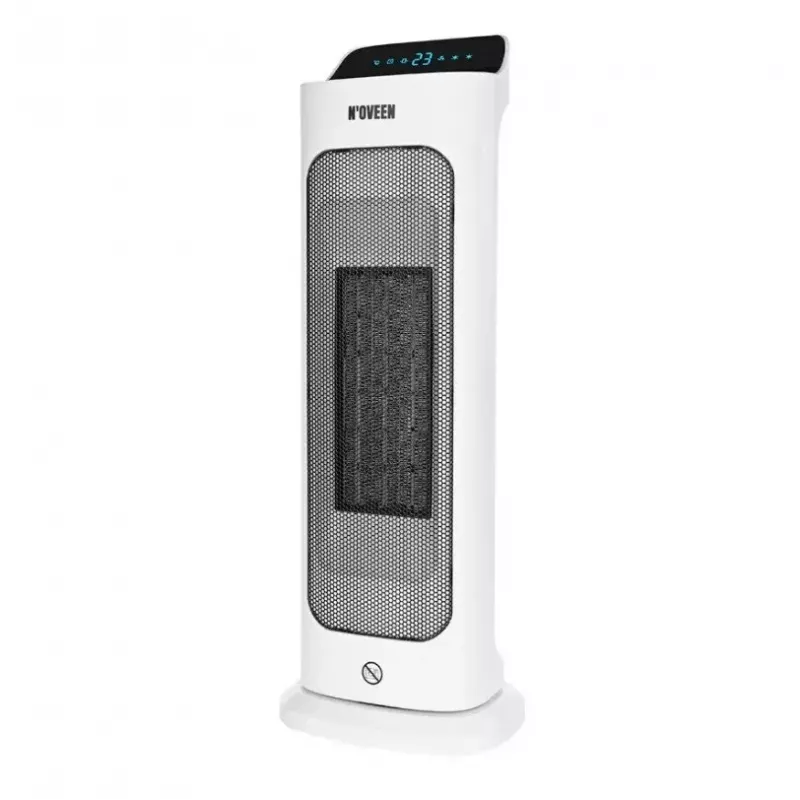 Electric ceramic heater NOVEEN PTC2000 — 2000 W, adjustable thermostat, LED display, timer, remote, white