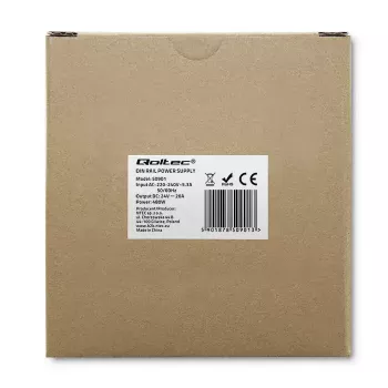 Industrial DIN rail power supply QOLTEC 50901 — 480W, 24V DC, 20A