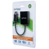 Manhattan DisplayPort 1.2 to 2-Port DisplayPort 1.2 Splitter Hub with MST, 4K@30Hz, USB-A Powered, Video Wall Function, Black, MST = Multi-Stream Transport, 3 Year Warranty