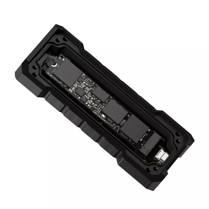 SSD enclosure ASUS TUF Gaming A2 Black for M.2 PCIe / SATA, USB 3.2 Gen 2x2 20 Gbit/s, up to 4 TB, aluminium, IP68