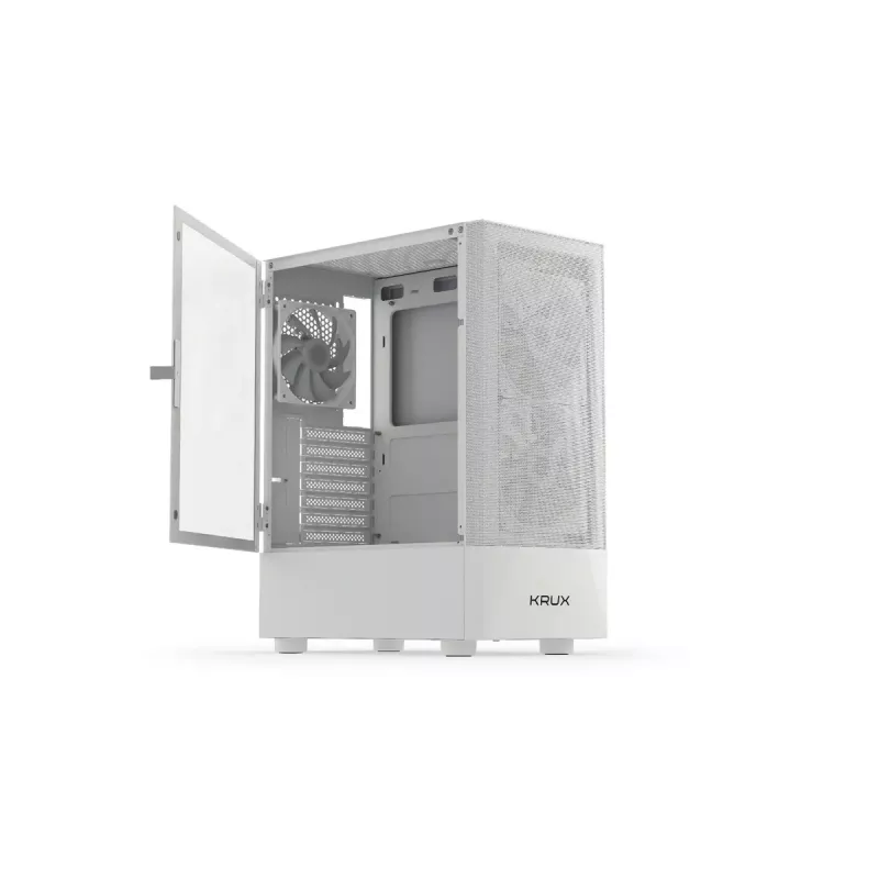 KRUX VAKO ATX PC Case, RGB, White (KRXD005)