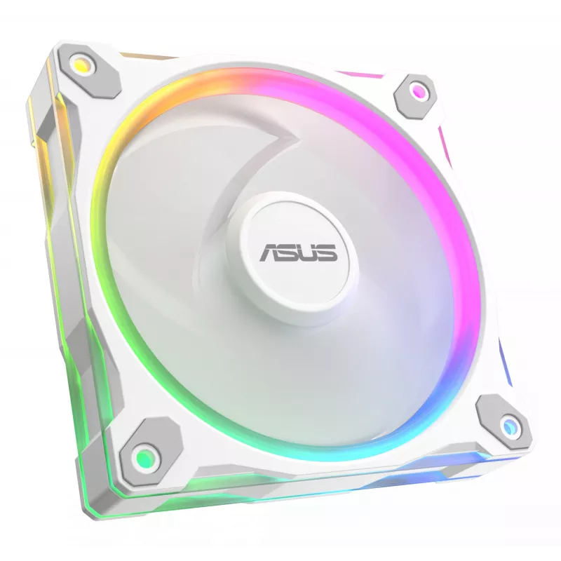 Case fan ASUS Prime MR120 ARGB White 120 mm, 1600 RPM, PWM, Sleeve bearing, 58 CFM