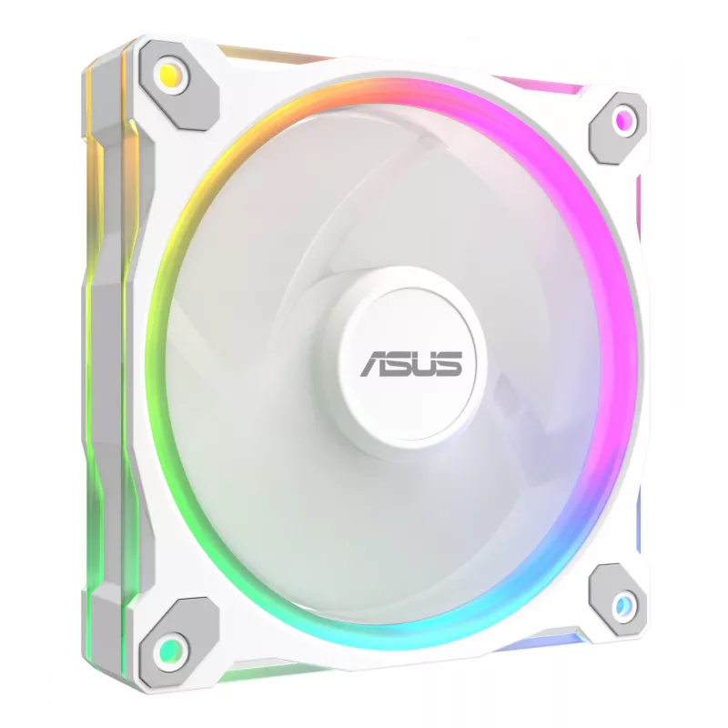 Case fan ASUS Prime MR120 ARGB White 120 mm, 1600 RPM, PWM, Sleeve bearing, 58 CFM