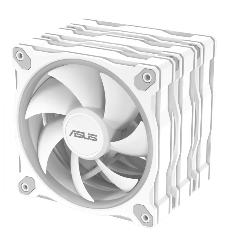 Case fan ASUS Prime MR120 ARGB White 120 mm, 1600 RPM, PWM, Sleeve bearing, 58 CFM