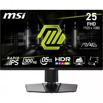 Monitor MSI MAG 255PXF 24.5 inch Full HD (1920×1080) Rapid IPS, 300 Hz, 0.5 ms, FreeSync Premium, Matt surface
