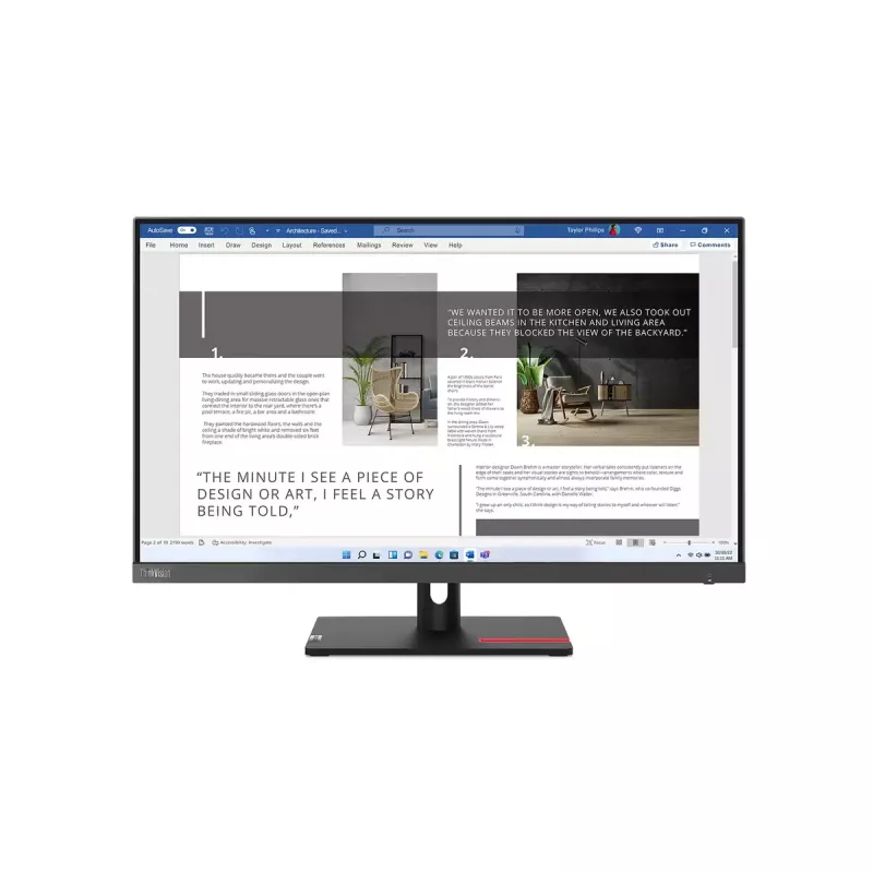 Monitor Lenovo ThinkVision S27i-30 27 inch Full HD IPS LED 1920×1080, 100 Hz, 300 cd/m², 6 ms, HDMI x2, VESA 100×100