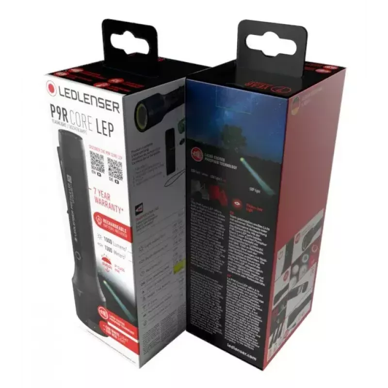 Hand flashlight Led Lenser 502987, compact aluminium body, 1000 lm, 4800 mAh rechargeable Li‑Ion, IP68, 8000 K, 176 mm, 41 g