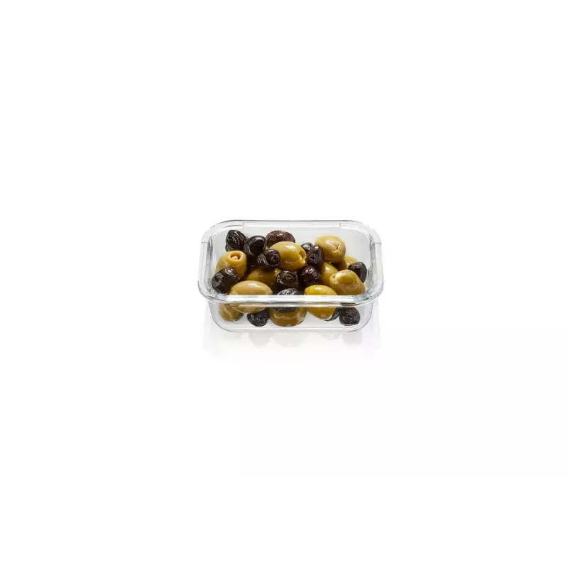 Glass rectangular food storage container set GEFU Milo G-12799 — set of 3, heat resistant, dishwasher safe