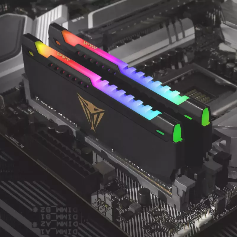 PATRIOT Viper Steel RGB DDR4 32GB (2x16GB) 3200MHz 288-pin DIMM 1.35V, 44mm height