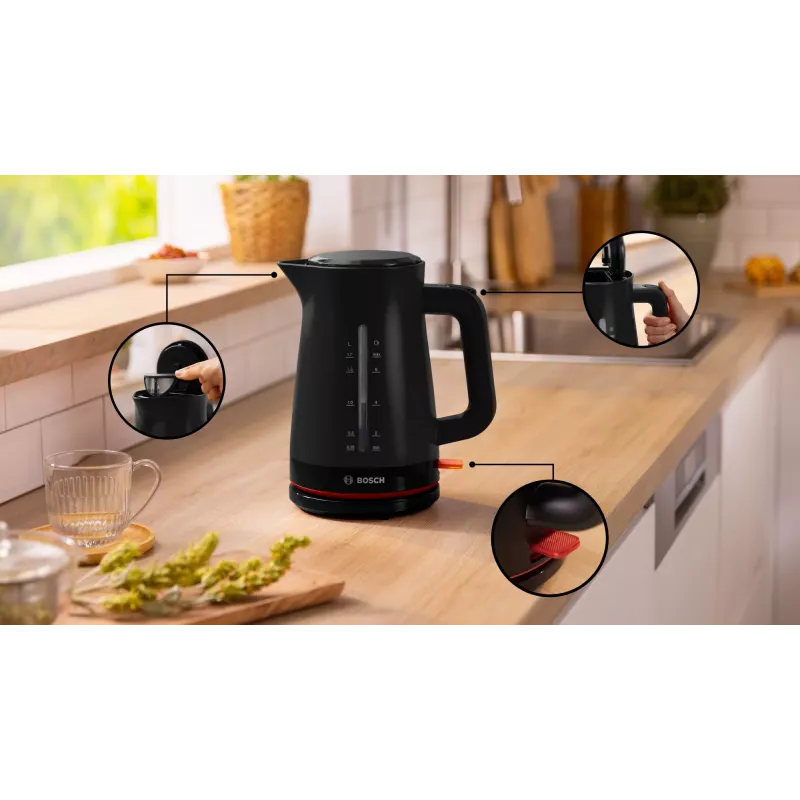 Electric kettle Bosch MyMoment TWK3M123 — 1.7 L, 2400 W, black