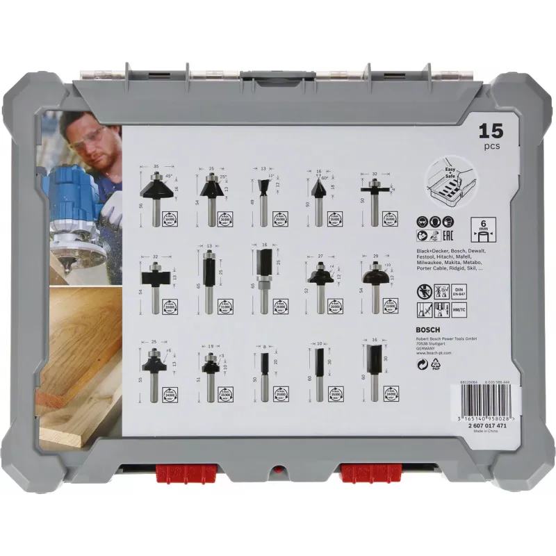 Bosch 2 607 017 471 router bit Bit set 15 pc(s)