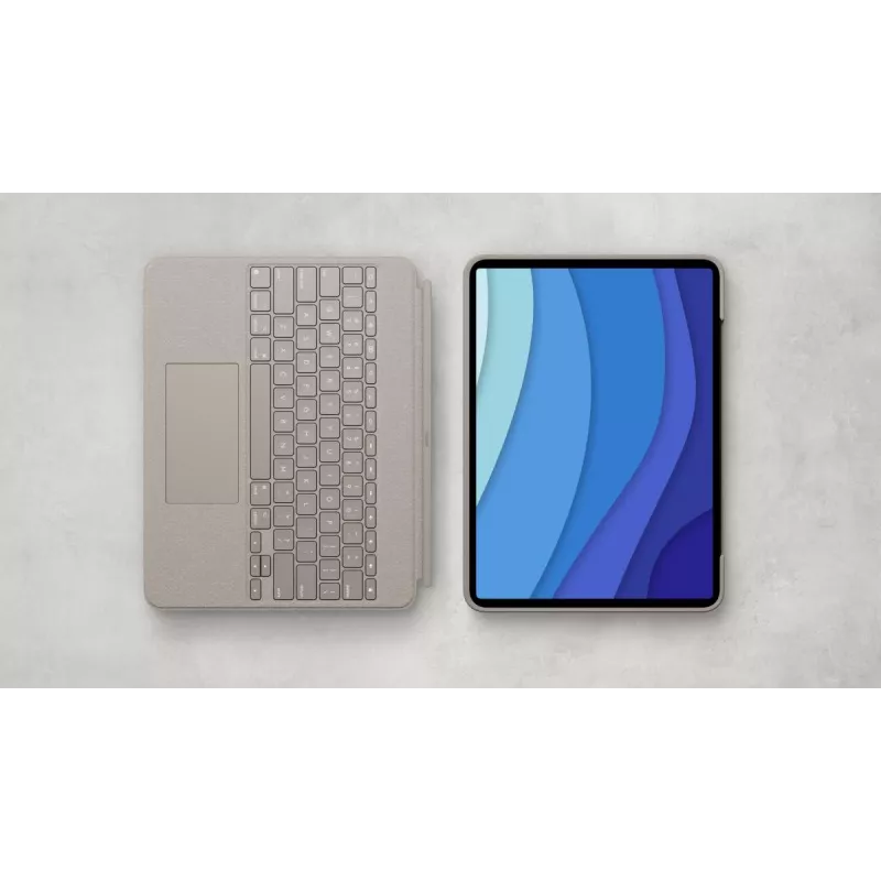 LOGITECH Combo Touch - Sand for iPad Pro 12.9-in (5th gen) - US International Qwerty