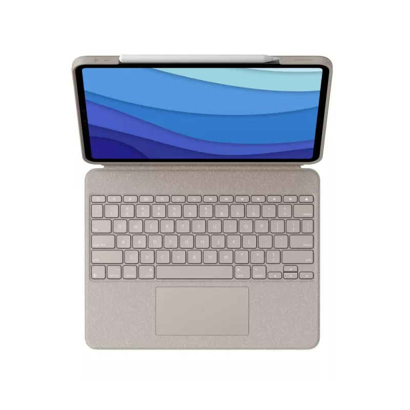 LOGITECH Combo Touch - Sand for iPad Pro 12.9-in (5th gen) - US International Qwerty