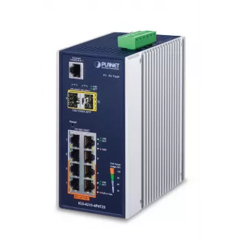 PLANET Managed Switch - Industrial 4-port 10/100/1000t 802.3at PoE + 4-port 10/100/1000t + 2-port 100/1000x Sfp
