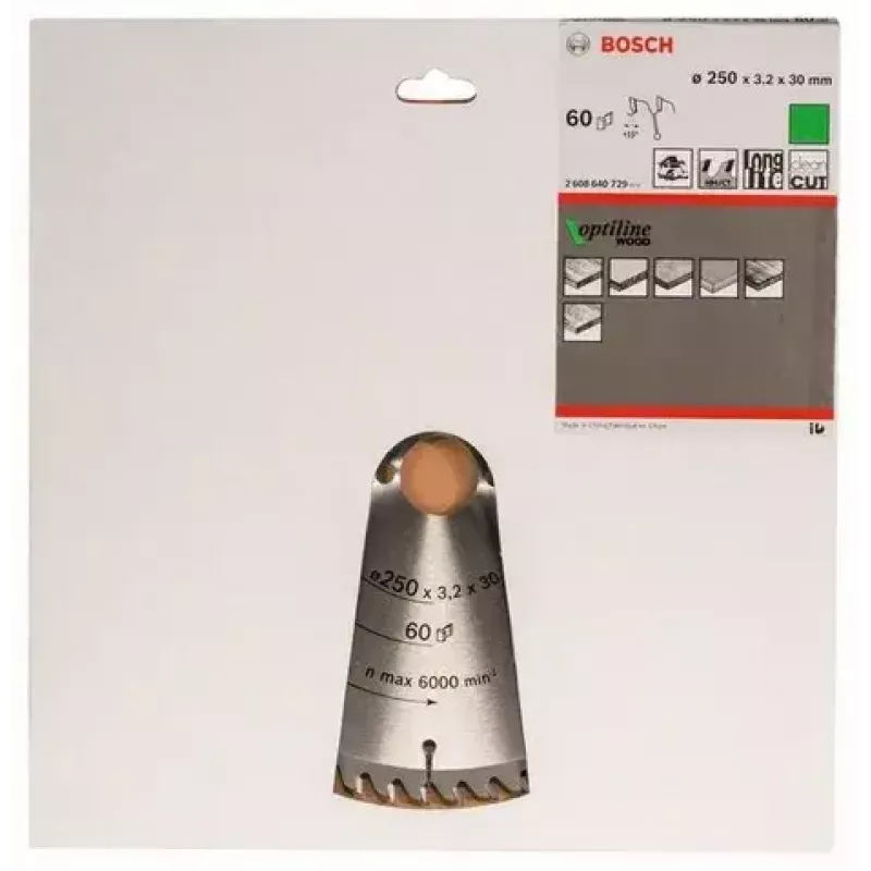 Circular Saw Blade Bosch 2 608 640 729 25 cm Bore 3 cm