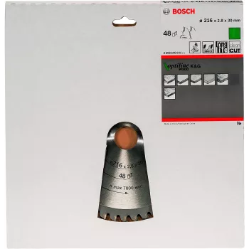 Bosch Optiline Wood Circular Saw Blades, Wood, 30.5 cm, Bosch, 640 g, 1 pc(s)