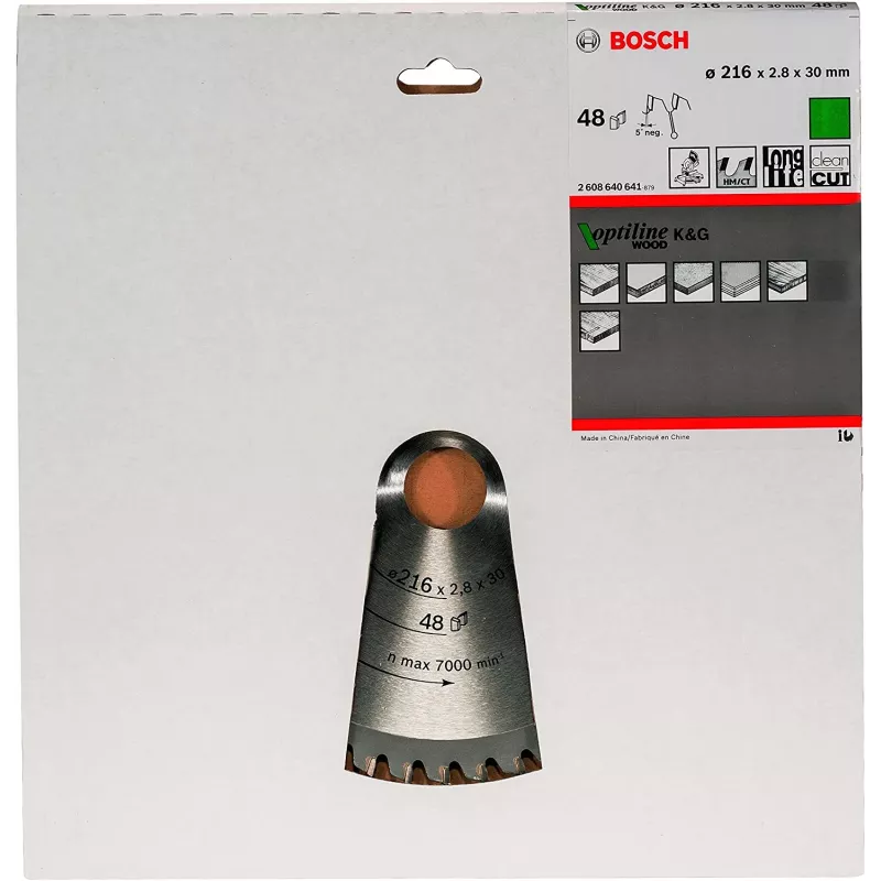 Bosch Optiline Wood Circular Saw Blades, Wood, 30.5 cm, Bosch, 640 g, 1 pc(s)