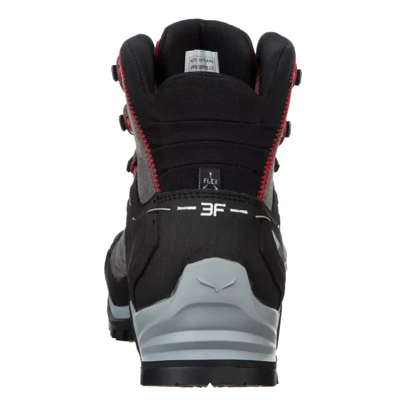 Salewa MTN Trainer Mid GTX Male Adult Charcoal Grey Red Leather Suede Vibram
