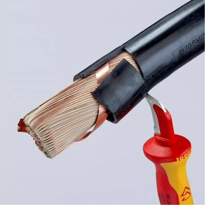 Utility Knife Knipex 98 55 SB Red Yellow Fixed Blade