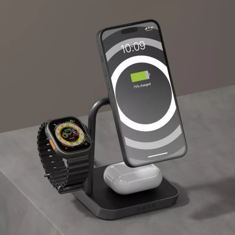 ZENS Office Charger Pro 3 Black Wireless Fast Charging Indoor AC