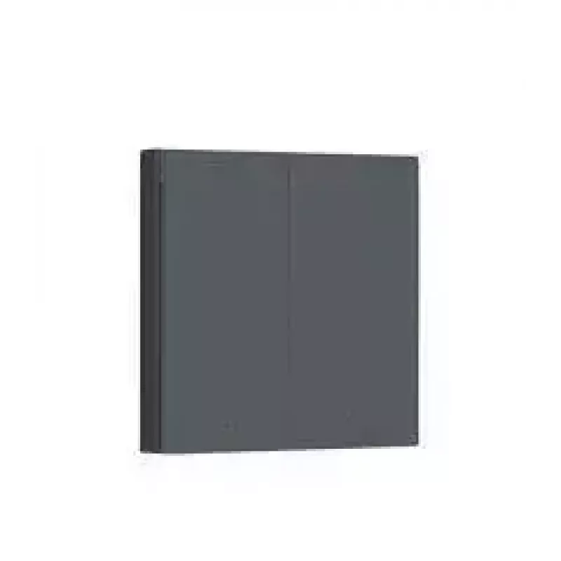 AQARA Smart Wall Switch H1 EU (No Neutral, Double Rocker) (WS-EUK02-G), Grey - Zigbee wallswitch with double relay
