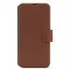 Decoded leather detachable wallet phone case for iPhone 16 Pro — brown, genuine leather, microfibre, 6.3 inch screen, 3 card pockets