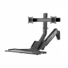 Dual Monitor Wall Mount MACLEAN MC-633 gas spring for 17 inch–27 inch monitors, adjustable arms, VESA compatible