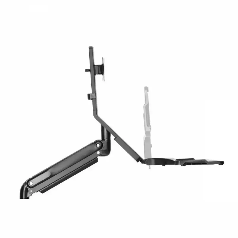 Dual Monitor Wall Mount MACLEAN MC-633 gas spring for 17 inch–27 inch monitors, adjustable arms, VESA compatible