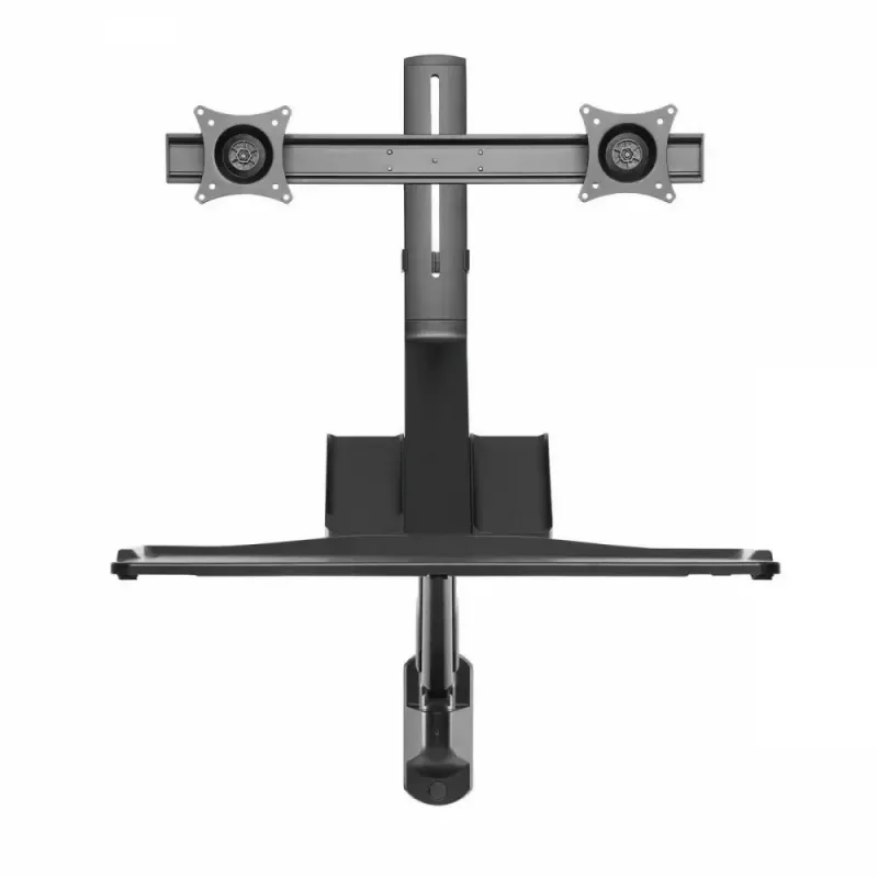 Dual Monitor Wall Mount MACLEAN MC-633 gas spring for 17 inch–27 inch monitors, adjustable arms, VESA compatible